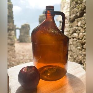 Vintage Amber Brown Clorox Bottle.